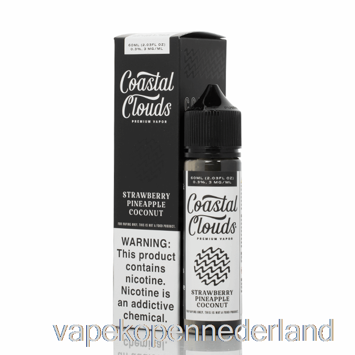 Elektronische Sigaret Vape Aardbei Ananas Kokosnoot - Kustwolken Co. - 60 Ml 0 Mg